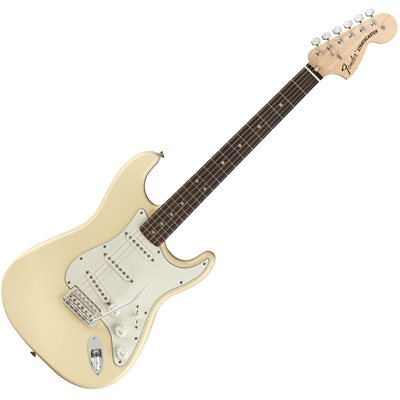 GUIT. ÉLEC. STRATOCASTER ALBERT HAMMOND JR OLYMPIC WHITE FENDER