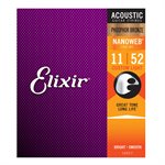 ELIXIR CORDES GUIT. AC. NANOWEB 11-52 PHOSPHORE / BRONZE