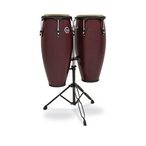 CONGA DOUBLE 10'' & 11'' DARK WOOD A / STAND LATIN PERCUSSION